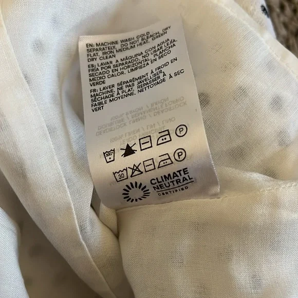 NWT Reformation Evette Linen Top in Eclipse Dot - Picture 9 of 9